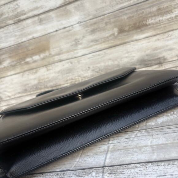 VTG Koret Purse Handbag Black Leather Top Handle Flap Close Coin Purse Retro MCM - Picture 8 of 16